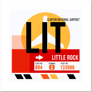 Little Rock (LIT) Airport // Sunset Baggage Tag Posters and Art